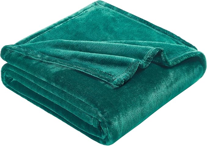 DREAMNINE Extra Large Soft Comfy Fluffy Fleece Bed Blanket Full Size 80" x 90", Luxury Decorative Fuzzy Blanket for Women Girl,Big Cozy Shaggy Warm Flannel Blankets for Winter Autumn Pets,Forest Green