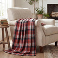 Horaldaily Red Dark Blue Farmhouse Plaid Decorative Blanket Throw, Spring Summer Rustic Soft Lightweight Blanket for Couch Sofa Bed Lounging Decoration, Ideal Gifts for Kids Adults Self, 50x60