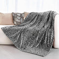 Throw Blanket Fleece Big Black Blanket Fuzzy Soft Plush Bed Blanket Queen Size Blankets for Bed