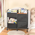 Baby Diaper Caddy Organizer Cart, Bedside Cart for Baby Essentials, Newborn Rolling Ulitity Cart with Drawers and Wheels, Baby Organizers and Storage for Bedroom, Living Room, Bathroom