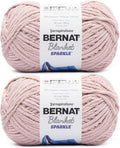 Bernat Blanket Sparkle Fig Yarn - 2 Pack of 10.5oz/300g - Polyester - #6 Super Bulky - 220 Yards - Knitting & Crochet