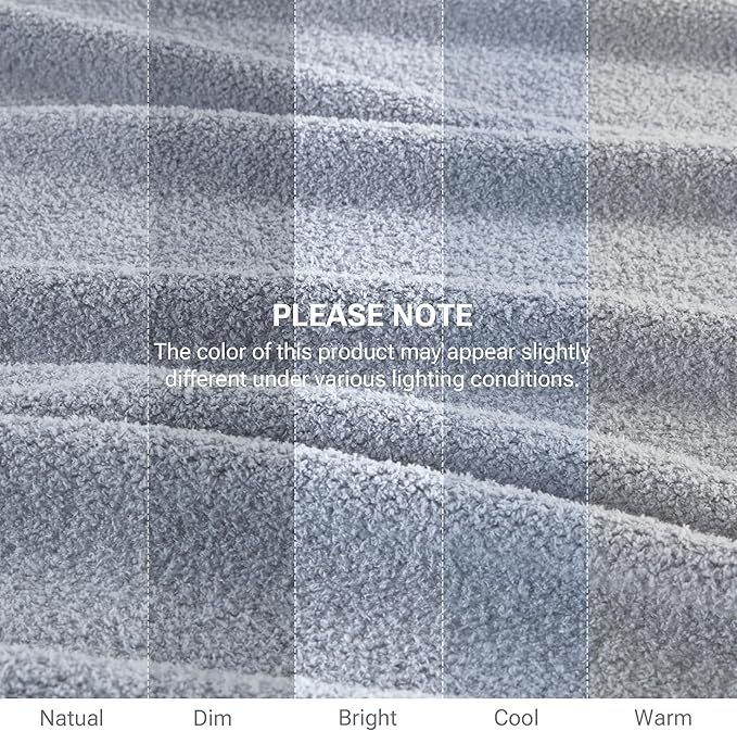 Madison Park Fuzzy Knit Blanket Dream Soft Blanket Cozy Breathable Cover Luxrurious Feathersoft Feel, All Seasons Lightweight Bedding for Summer Cover for Bed, Couch & Sofa, King, Grey