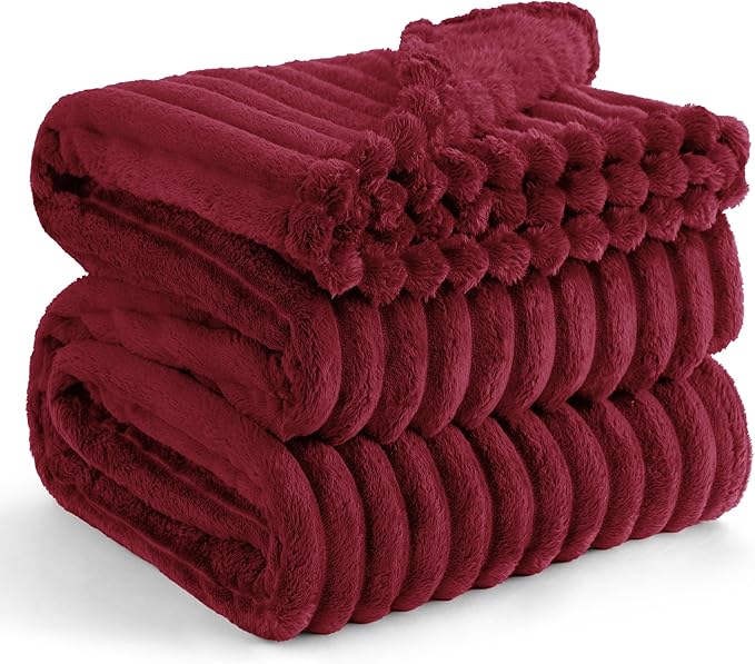 Bedsure GentleSoft Red California King Size Blanket for Bed - Cozy Soft Blankets for Women, Cute Small Fleece Throws for Girls, Birthday Gifts for Women, 102x96 Inches