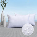 MIULEE Pack of 2 14x22 Outdoor Pillow Inserts, Outdoor Throw Pillows Water-Resistant Decorative Premium Lumbar Pillow Stuffer Sham for Porch Swing Couch Sofa Cushion Patio Furniture