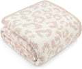PAVILIA Super Soft Leopard Throw Blanket for Couch, Fluffy Cozy Lightweight Beige Cheetah Blanket, Fuzzy Warm Knit Blanket for Bed Sofa, Tan, 60x80
