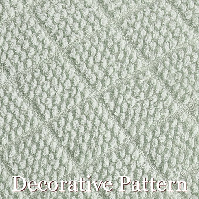 Whale Flotilla Fuzzy Fleece Throw Blanket for Couch, Bed, Soft Fluffy Jacquard Waffle Blankets for All Season, Lightweight and Warm, 50x60 Inch, Sage Green