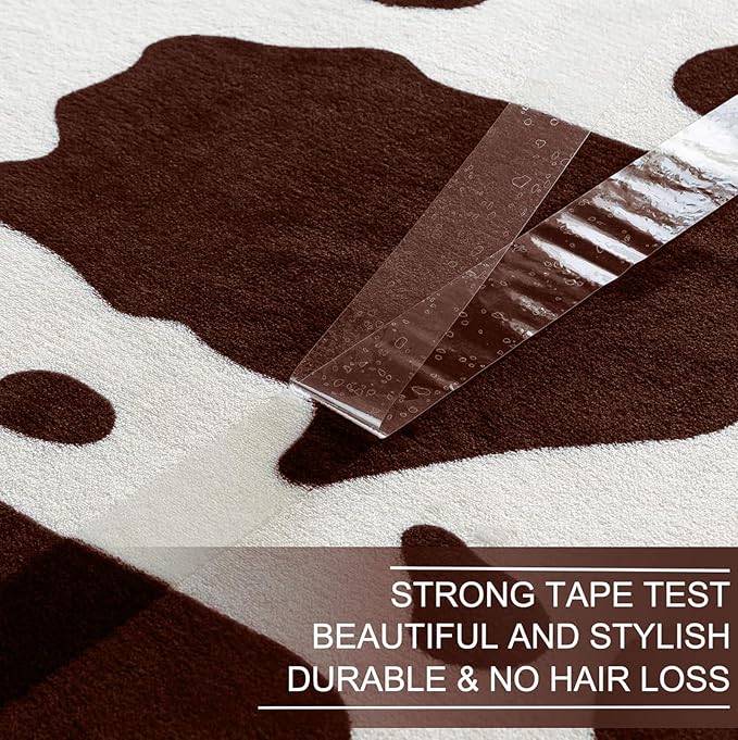 Richave Fleece Cow Print Blanket for All Season - Premium Lightweight Anti-Static Brown and Ivory King Size Blankets Plush Gift for Daughter Mom, Bedroom Decor 90" x 108"(Brown Cow)