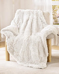 Super Soft Fluffy Faux Fur Throw Blanket for Couch, Fuzzy Sherpa Fleece Cozy Warm Gifts for Women, Room Decor Christmas Plush Thick Throw for Men, Minky Teen Gifts Winter Bedding, 50" x 60"