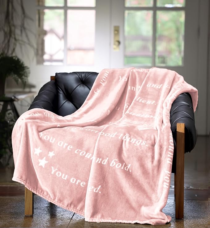 WOLF CREEK BLANKET - Gift Blanket for Women, Get Well Soon, Light & Love Compassion Throw - Super Soft Positivity Courage Inspiration Healing Support & Comfort Gift. Single Layer Fleece