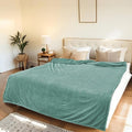 Electric Heated Blanket Full Size 72"x84" with Cozy Flannel, 6 Heat Settings & 10 Hours Auto Off, Soft & Cozy Warming Throw for Home, Office, or Bed, Machine Washable, Bean Green