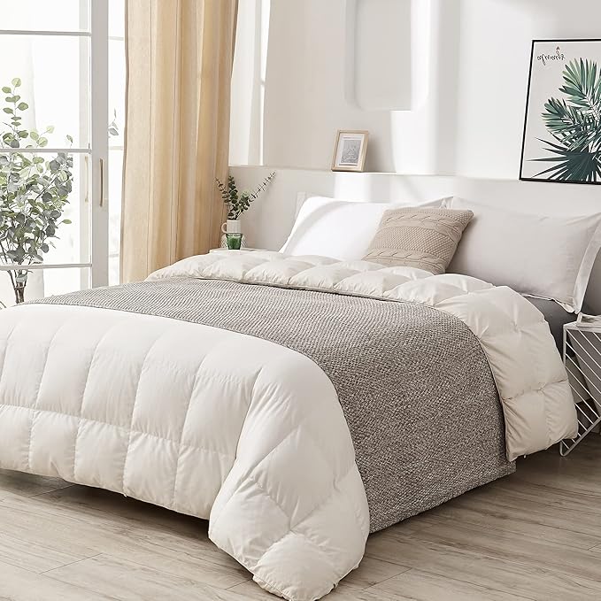 Longhui bedding Knitted Throw Blanket for Couch, Soft, Cozy Machine Washable 100% Cotton Sofa Blanket, Heavy 3.8lb Weight, Laundry Bag Included, Grey and White