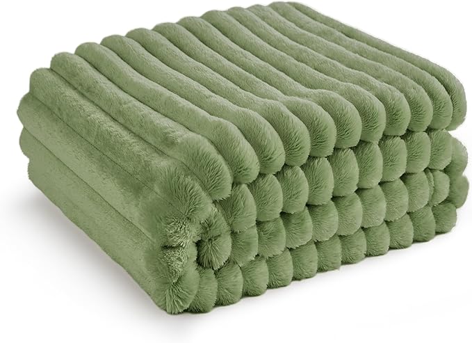 Bedsure GentleSoft Christmas Throw Blanket for Couch - Cozy Soft Blankets for Women, Cute Small Fleece Christmas Throws Gifts for Teens Girls Room Home Decor, Reseda, 50x60 Inches