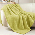 Exclusivo Mezcla Fleece Light Green Throw Blanket for Couch Sofa, Ultra Soft, Lightweight and Fluffy Blankets for Women, All Season, 50x60 Inches