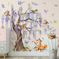 TUOKING Wall Stickers Decor,Removable Purple Tree Wall Murals Peel and Stick Modern Wall Art Decal Home Decor for Kitchen,Bedroom,Living Room(MS2453-KL)