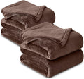 IR Imperial Rooms Fleece Blanket 2 Pack - Super Soft Fluffy Coffee Throw Blanket for Sofa and Bed - Warm and Cozy Lightweight 400 GSM Microfiber Bed Throws Blankets, 50x60 Inches (Throw/Travel)