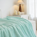 K.Garden Sherpa Throw Blanket for Couch Sofa, Super Soft Cozy Fuzzy Plush Blankets Fleece Thick Warm Blanket for Winter Reversible Thick Warm Blanket for Bed, Sofa,Green 6080