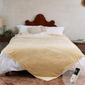 GOTCOZY Heated Blanket - Full Size Electric Blanket with 6 Heating Levels & 10 Hour Auto Off, ETL Certified (72x84 Inch Yellow)