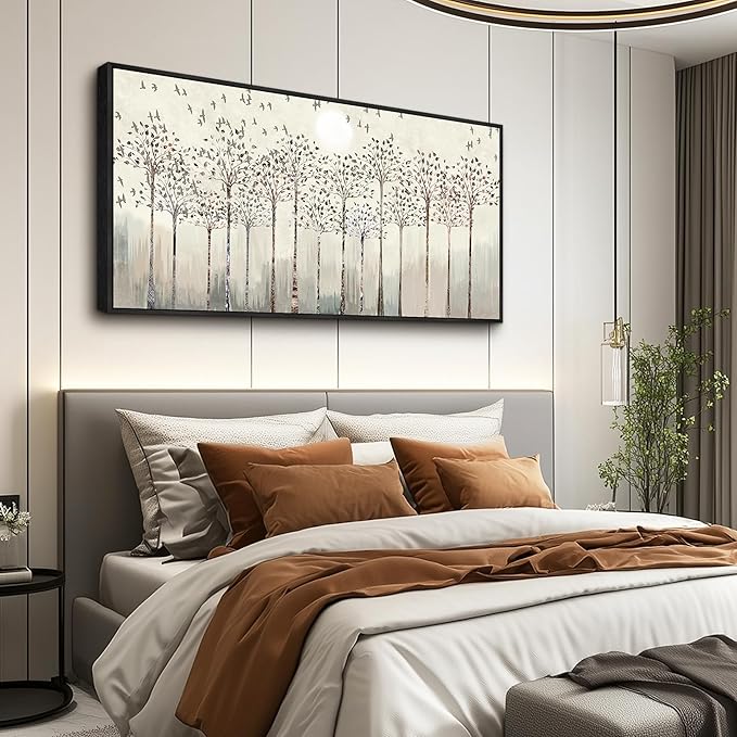 Scenery Abstract Wall Painting Framed Canvas Wall Art For Living Room Large Size Wall Decorations For Bedroom Office Wall Decor Pictures Artwork Canvas Prints Home Boho Wall Decor Black Framed