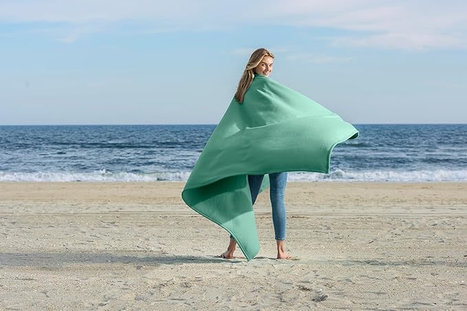 MV Sport Lightweight Sweatshirt Blanket Throw – Warm & Cozy, Breathable Oversized Fleece Knit, Couch, Bed, Travel, Cold Nights, and Outdoors – Soft Light Weight Blanket 54" x 84" Gumdrop