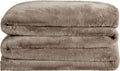 UnHide Cuddle Puddle - Faux Fur Blanket - Oversized, Lightweight, Extra Soft Blanket - Machine Washable - Add a Layer of Softness to Any Bed or Couch - 100” x 100” - Taupe Ducky