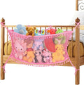 Stuffed Animal Storage Net, Large Bedside Toy Organizer Net, Cotton Plushie Toy Storage Hammock with Tether for Stuffed Animals Playroom Organization