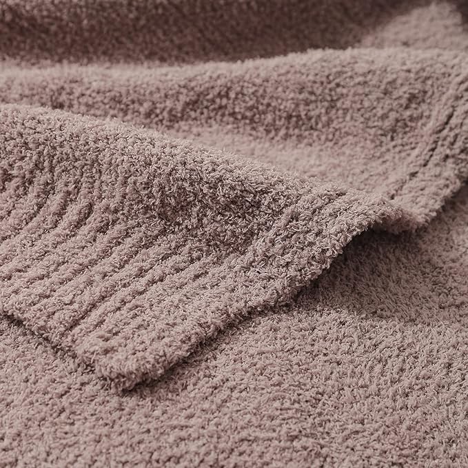 bearberry Super Soft Fluffy Throw Blanket Lightweight Cozy Warm Throw Blankets for Couch Bed Sofa All Season (Rose Taupe, 50”x60”)