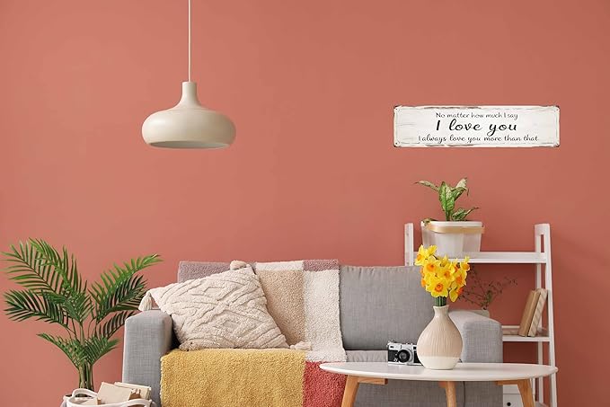 I Always Love You More Metal Sign 4x16in Romantic Vintage Plaque for Bedroom Wall Couples Gift Decor