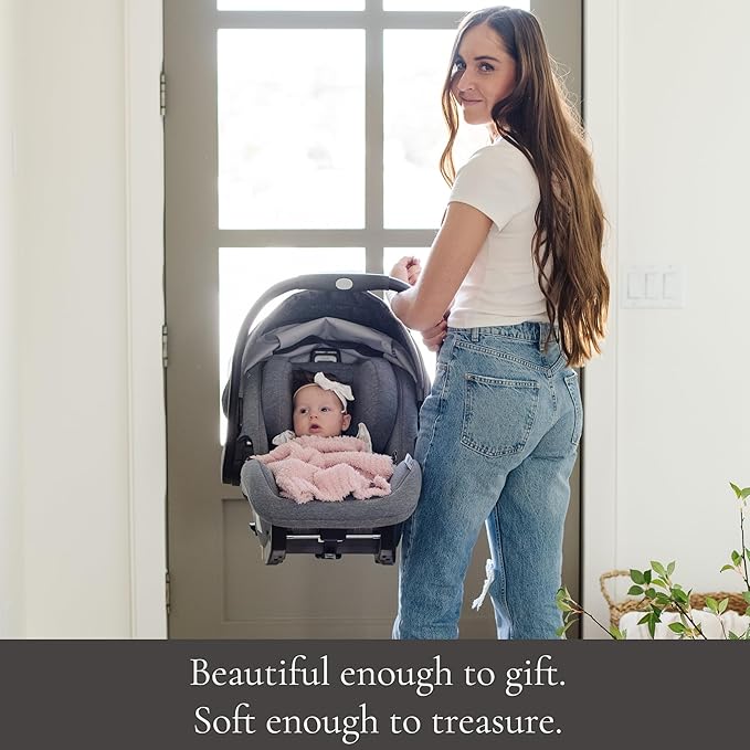 SARANONI Bamboni Baby Blanket | Luxury Plush Super Soft Blanket | Breathable Comfort Infant Baby Blankets for Boys & Girls | Light Pink, Mini - 15” x 20”