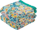 Boho Blanket Throw Quilt, 100% Cotton Soft Light Weight Throw Blankets for Summer, 60"x80" Farmhouse Flower Decorative Blankets, All Season Rustic Reversible Bohemian Throw Quilt