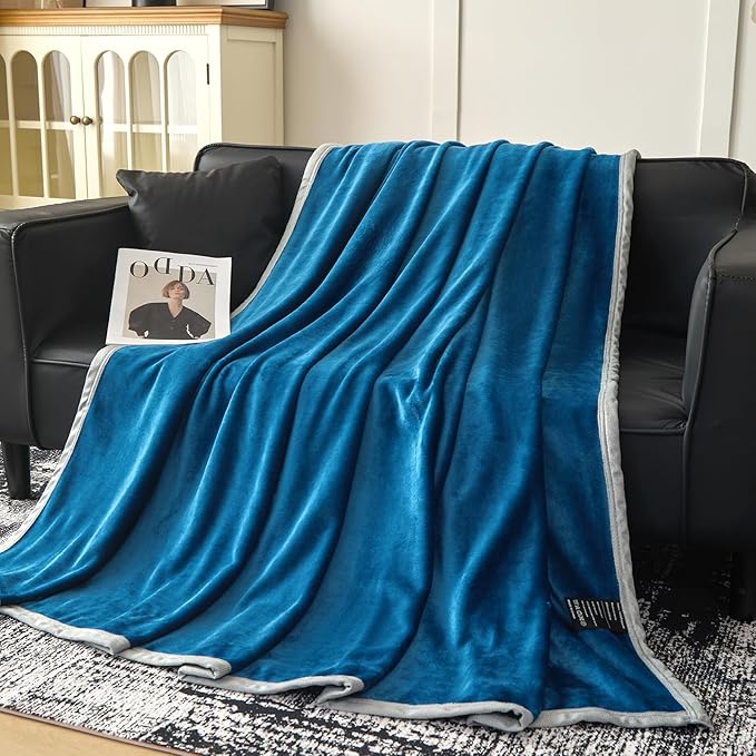 Fleece Bed Blankets Twin Size - Soft Lightweight Plush Fuzzy Cozy Luxury Blanket Microfiber Throw for Couch Bed,All-Season Breathable,60x80 Inches