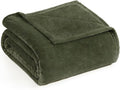 Casa Platino Fleece Blanket Twin Size – 300 GSM Olive Green Fleece Throw for Bed or Couch – Soft Cozy Warm Winter Blanket for Bed, Fuzzy Plush Elegant for Kids, Men & Women - 68x90 Inch