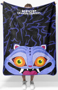 Jay Franco Kids Plush Throw Blanket – Ultra Soft Cozy Plush Fleece for Bed, Couch, Sofa, Home Décor, Official Licensed Derpy, Black - Kpop Demon Hunters, 40x50 - Travel Blanket
