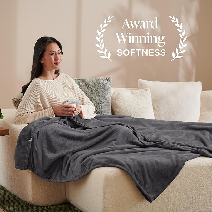 Bare Home Fleece Blanket - King Size - Ultra-Soft Lightweight for Bed, Sofa, and Couch - Luxury Microplush - Cozy Warm Blanket (King, Forged Iron Grey)