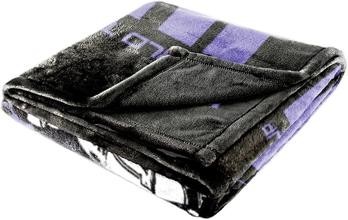 Jay Franco Kids Plush Throw Blanket – Ultra Soft Cozy Plush Fleece for Bed, Couch, Sofa, Home Décor, Official Licensed Kpop Demon Hunters, Black - Huntrix, 50x60 - Large Throw