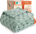 Bedsure GentleSoft Sage Green Throw Blanket for Couch - Checkered Fleece Blankets Gifts for Women Men Girls, Cute Soft Cozy Spring Throw for Bedroom Home Decor Gifts, 50x60 Inches