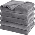 PHF Oversized King Big Fleece Blanket 120"x120", No Shed No Pilling Extra Large Soft Blanket, Giant 10'x 10' Lightweight for Bed, Sofa Travel and Camping, Suitable for All Season, Grey