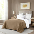 Mocassi Premium Ultra-Soft Flannel Fleece Sherpa Throw Blanket - Warm Cozy Reversible Plush Micromink Blanket for Couch, Bed and Sofa - Fluffy, Christmas Winter Bedding Gift, Queen, Taupe