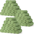 60PCS Sage Green Blankets Bulk 50 X 60, Soft Lightweight Throw Blanket Kit Cozy Blankets Bulk for Bed Sofa Couch Warm Pet Fleece Blanket Set for Wedding Homeless Home Office Travel Gift for Seasons