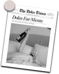 iHery Unframed Trendy NewsPaper Wall Art Prints,12x16in Canvas Wall Art Prints, New York News Print, La Dolce Vita, Italian Summer Wall Art for Living Room Home Décor 1Pack