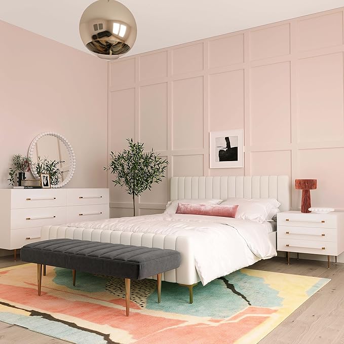 Tov Furniture Trident Nightstand (White)