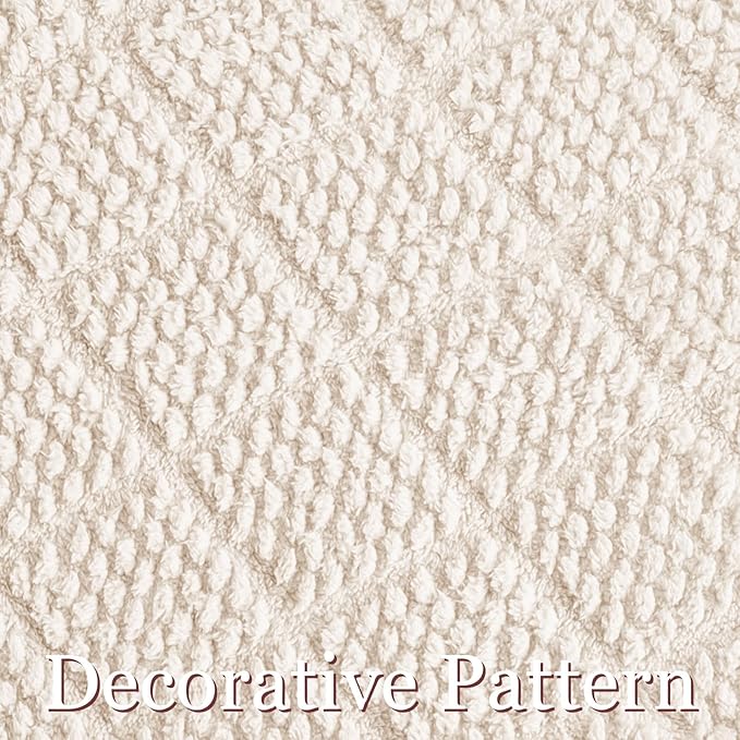 Whale Flotilla Fuzzy Fleece Queen Size Blanket for Bed, Soft Fluffy Jacquard Waffle Blankets for All Season, Lightweight and Warm, 90x90 Inch, Ivory