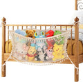 Stuffed Animal Storage Net, Large Bedside Toy Organizer Net, Cotton Plushie Toy Storage Hammock with Tether for Stuffed Animals Playroom Organization