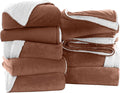 IR Imperial Rooms Camel Sherpa Blankets Queen Size for Bed - Wholesale Bulk Pack of 9 Sherpa Blankets - Soft Fluffy Throw Blanket for Hotels, Guest Bedroom, 90x90 Inches