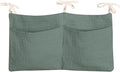 Dormitory Bed-Bunk Organizing Bag Nappy-bags Organizer Bedside Hanging Bags Milk Bottle Bib-Storage Bag Crib Organizer Bag Baby Nappy-Bag cotton (Light green)