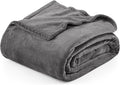 Utopia Bedding Grey Fleece Blanket Twin Size Lightweight Fuzzy Soft Anti-Static Microfiber Bed Blanket (60x80 Inch)