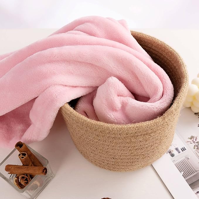 NANPIPER Baby Blankets, Super Soft Fleece Fuzzy Blanket for Toddler, Luxury Cozy Lightweight Microfiber Plush Blanket-Throw Size 30"x40",Pink
