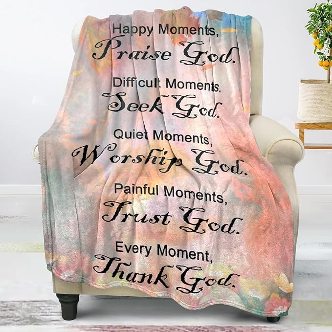 Christian Gifts for Women Faith, Inspirational/Religious/Spiritual Gifts for Adults, Soft Throw Blankets for Women/Men, Personalized Blankets for Adults 50"x 60"