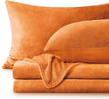 BEDELITE Flannel Sheets Full Size Burnt Orange - Super Soft Fall Fleece Sheets Set Fluffy Extra Plush, 4 Piece(Include Fitted Sheet, Flat Sheet, 2 Pillowcases)