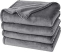 PHF Ultra Soft Fleece Blanket King Size, No Shed No Pilling Luxury Plush Cozy 300GSM Lightweight Blanket for Bed, Couch, Chair, Sofa, Perfect Decorations Gifts, 108" x 90", Grey