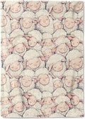 Sleepy Sheep Fleece Blanket - 50x60in Cute Goat Throw Blankets,Soft Cozy Lightweight, Ideal for Living Room Home Whimsical Decor and Kids Women Girls Spring Gifts